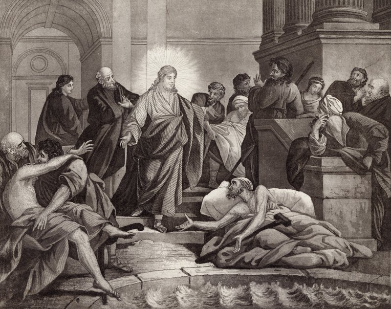 Kristus ved Bethesda-dammen av English School