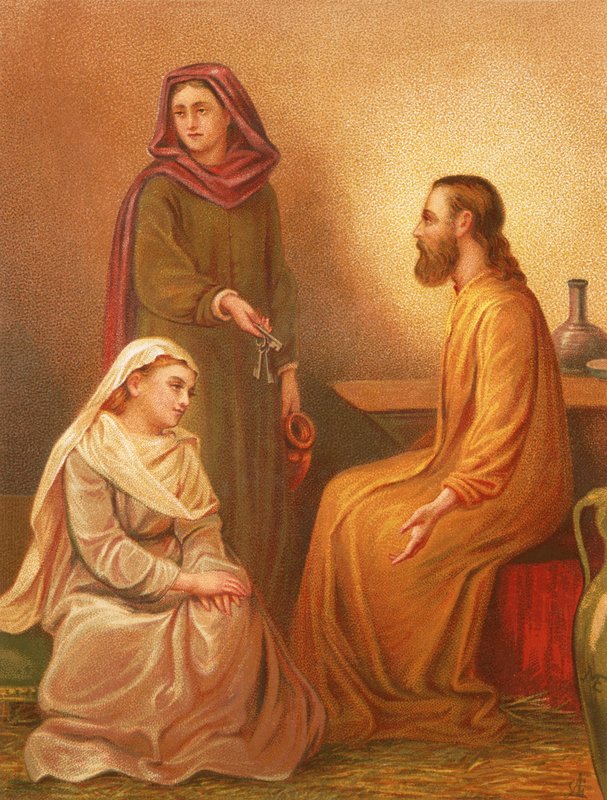 Kristus i huset til Marta og Maria av English School