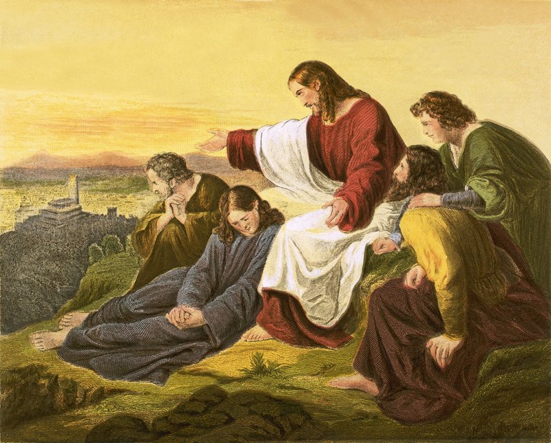 Kristus profeterer over Jerusalem av English School
