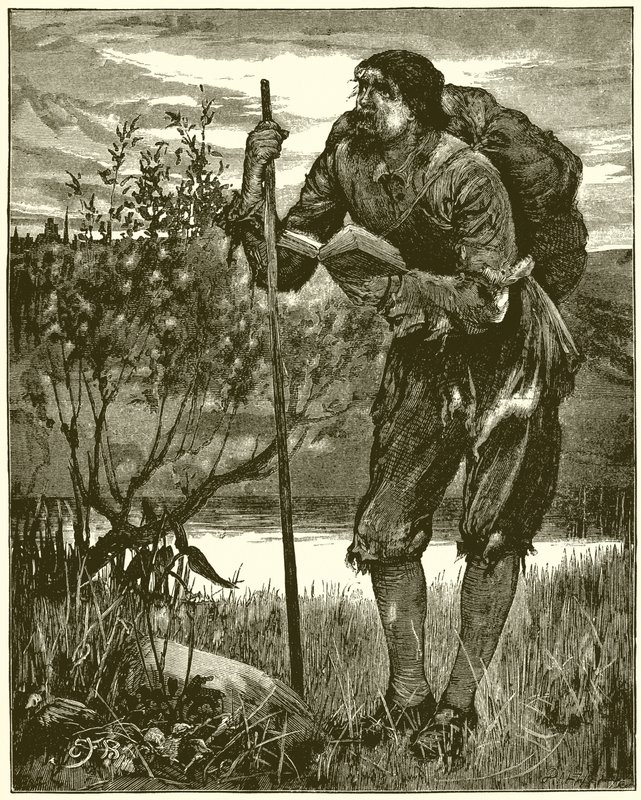 Christian sett av Bunyan i sin drøm. Jeg så en mann kledd med filler av English School