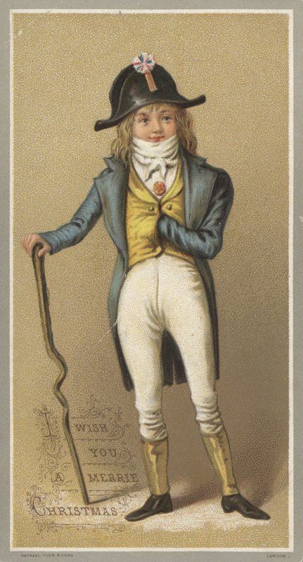 Julekort (kromolitho) av English School