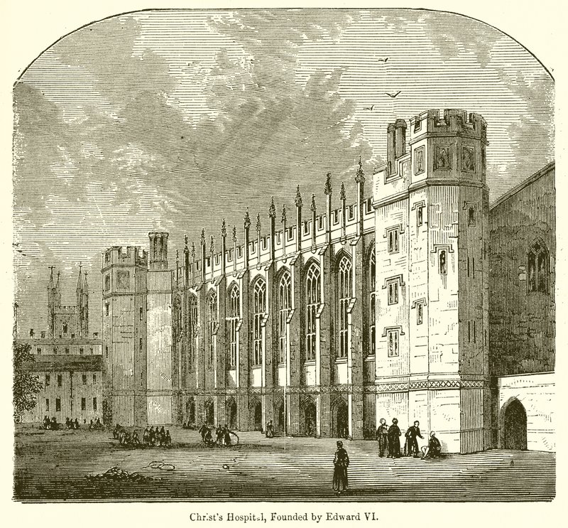 Christs Hospital, grunnlagt av Edward VI av English School