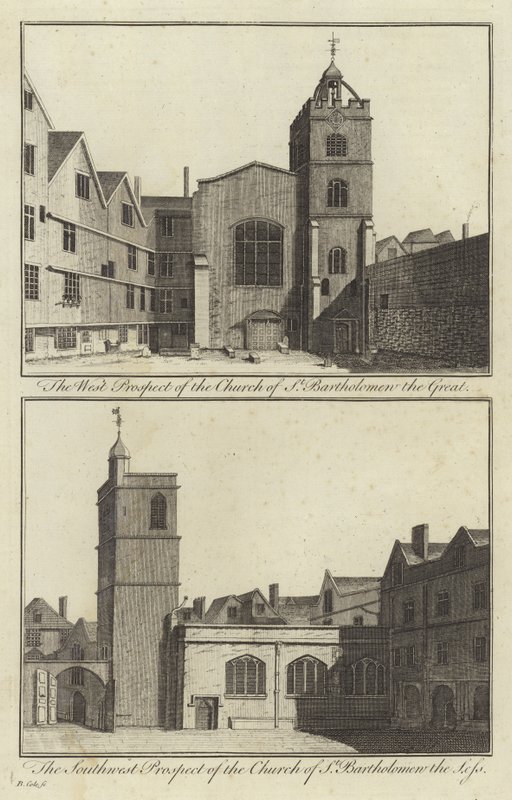 Church of St Bartholomew the Great og Church of St Bartholomew the Less, London av English School