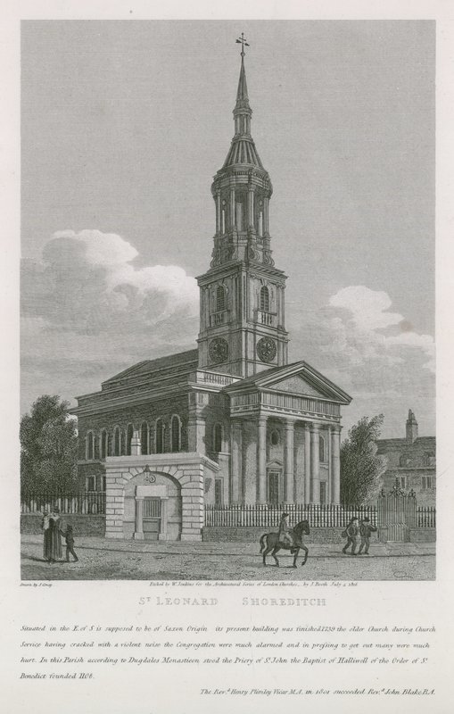 Church of St Leonard, Shoreditch av English School