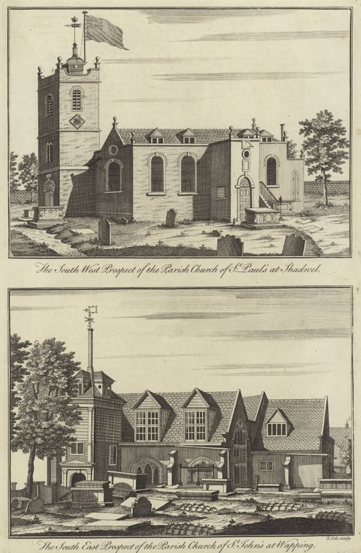 Church of St Paul, Shadwell og Church of St John, Wapping av English School