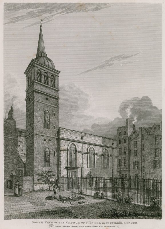 Church of St Peter upon Cornhill, London av English School