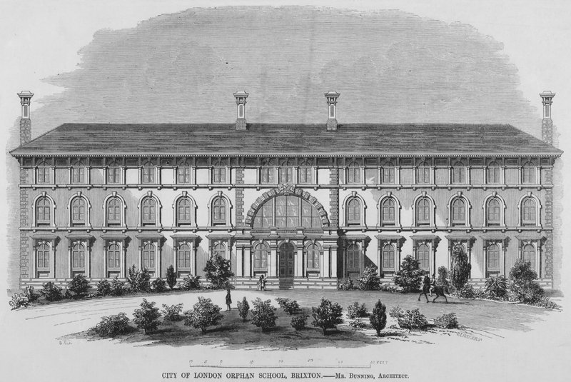 City of London Orphan School, Brixton (gravering) av English School