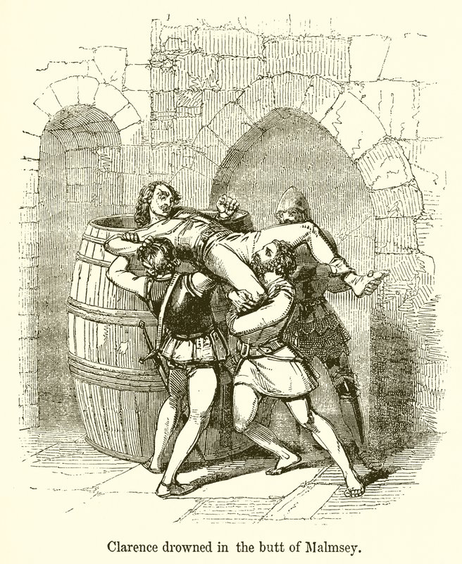 Clarence druknet i Butt of Malmsey av English School