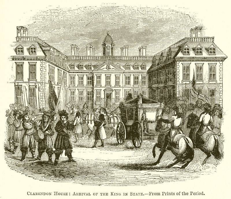 Clarendon House: Ankomst av kongen i staten av English School