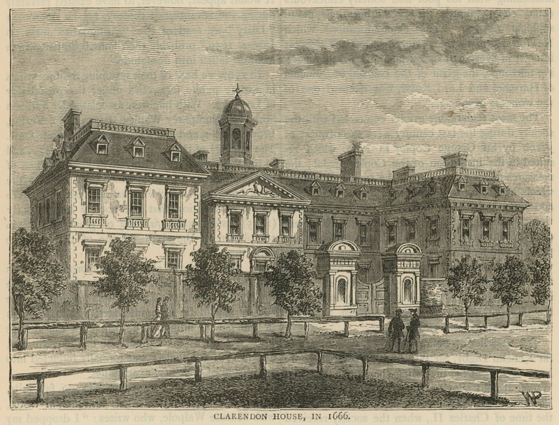 Clarendon House i 1666 av English School