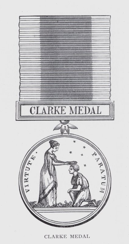 Clarke-medalje (litho) av English School