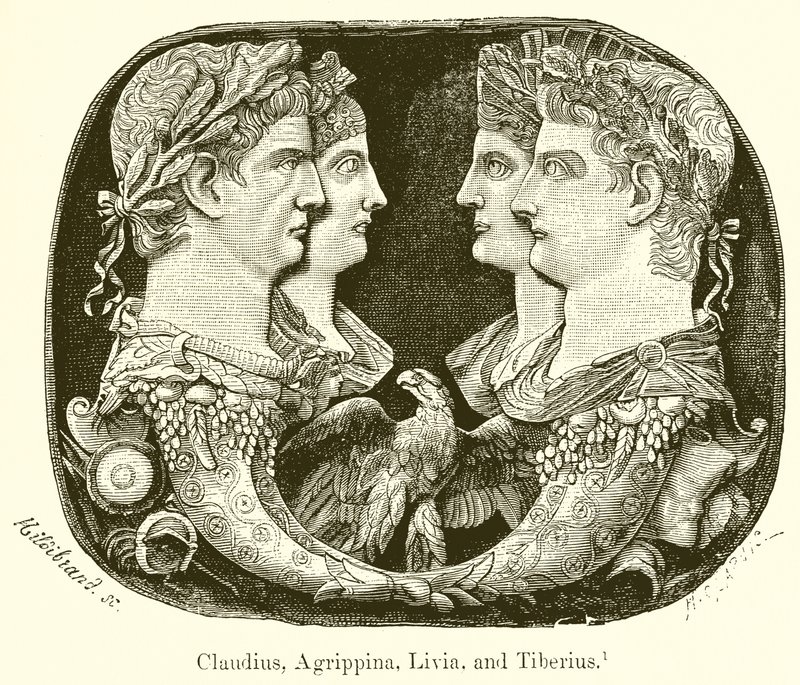 Claudius, Agrippina, Livia og Tiberius av English School