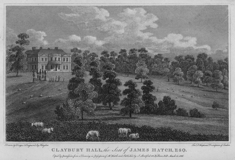 Claybury Hall, setet til James Hatch (gravering) av English School