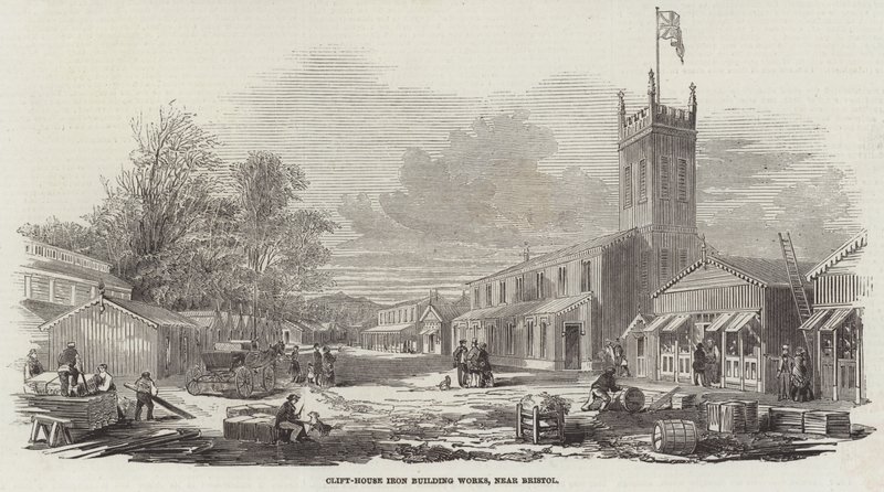Clift-House Iron Building Works, nær Bristol (gravering) av English School