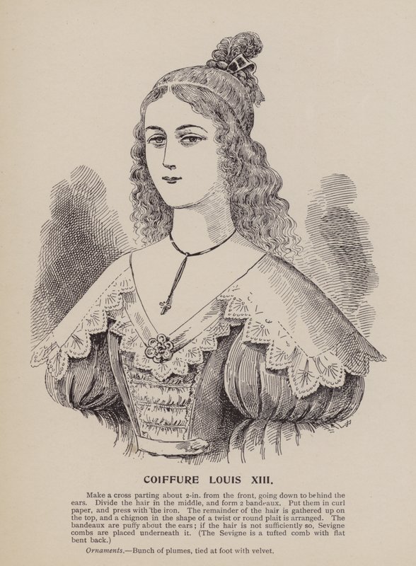Louis XIII-frisyre (gravering) av English School