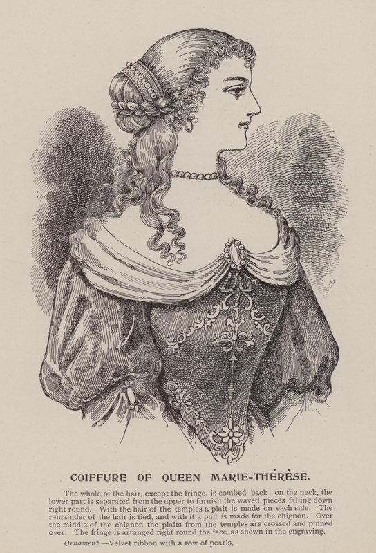 Dronning Marie-Thereses frisyre (gravering) av English School