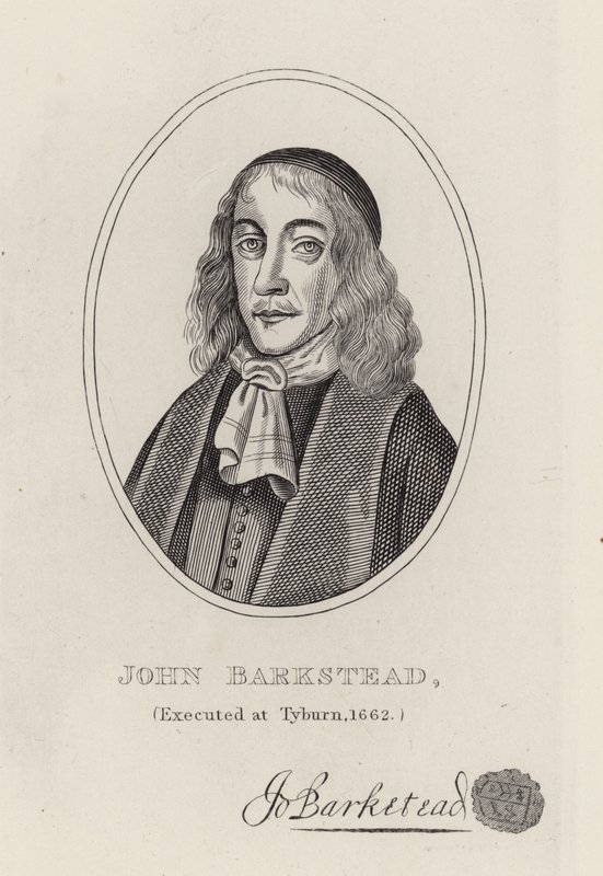 Oberst John Barkstead (gravering) av English School