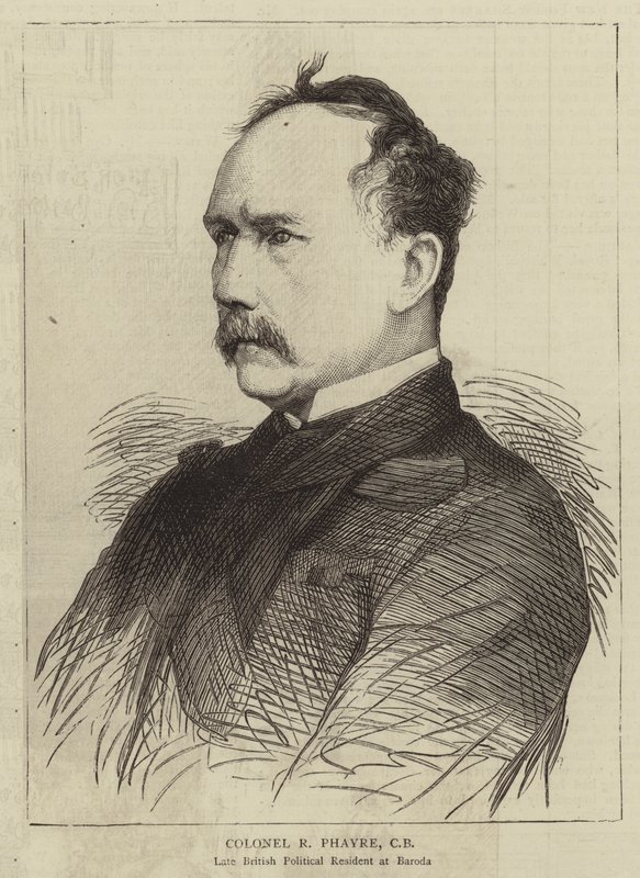Oberst R Phayre, CB (gravering) av English School