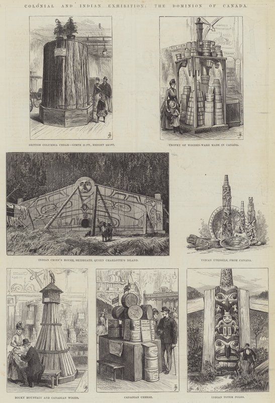 Colonial and Indian Exhibition, the Dominion of Canada (gravering) av English School
