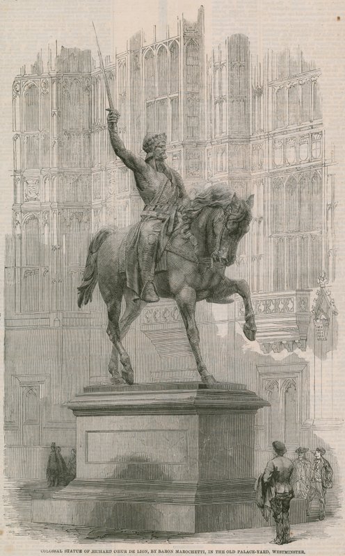 Kolossal statue av Richard Coeur de Lion av English School