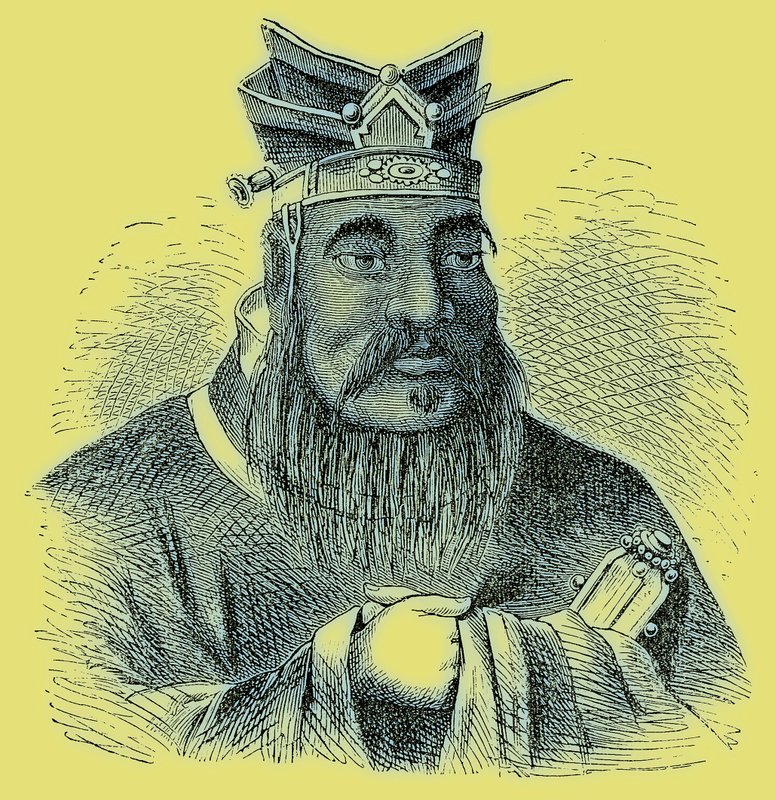 Confucius, illustrasjon fra The Illustrated History of the World, publisert ca. 1880 (digitalt forbedret bilde) av English School