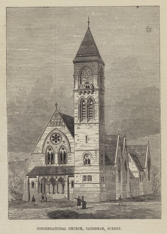 Congregational Church, Caterham, Surrey (gravering) av English School