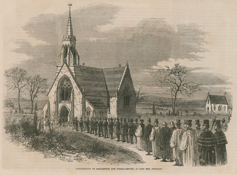 Innvielse av Marylebone nye gravplass av English School