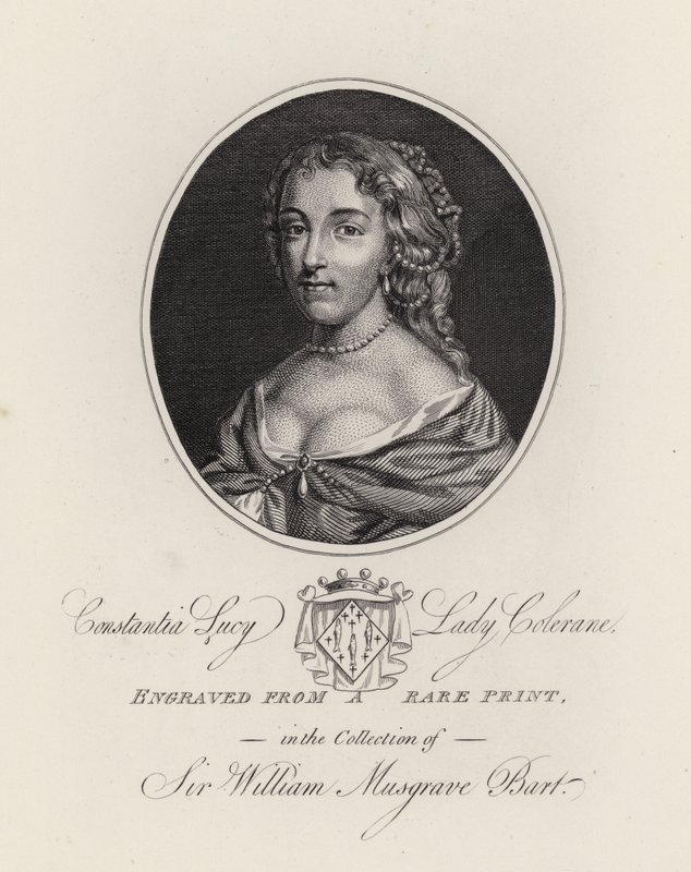 Constantia Lucy, Lady Colerane (gravering) av English School