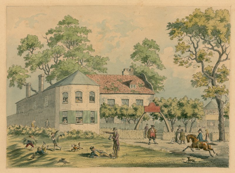 Copenhagen House, London; original akvarell av F W Pailthorpe av English School