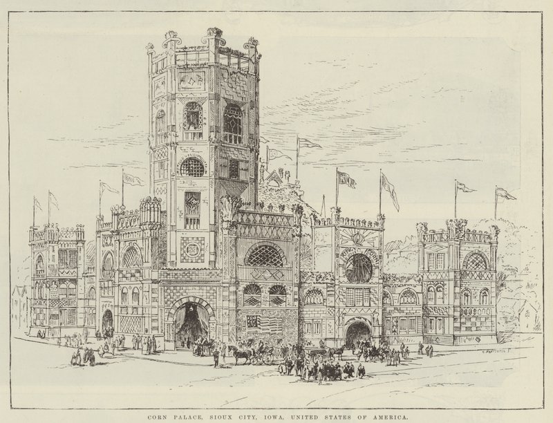 Corn Palace, Sioux City, Iowa, USA (gravering) av English School