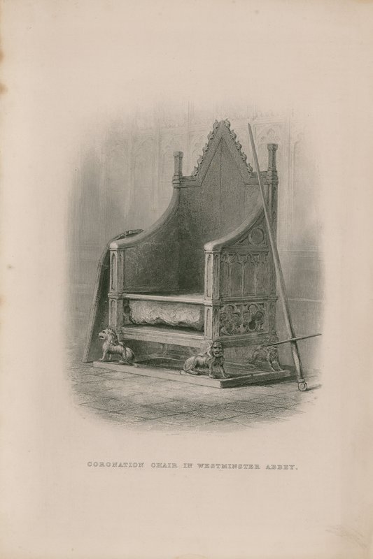Kroningsstol i Westminster Abbey av English School