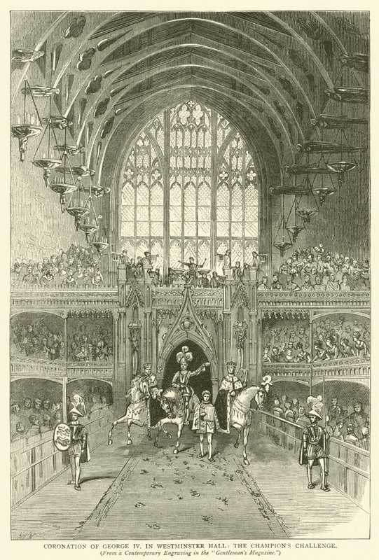 Kroning av George IV i Westminster Hall, Champion