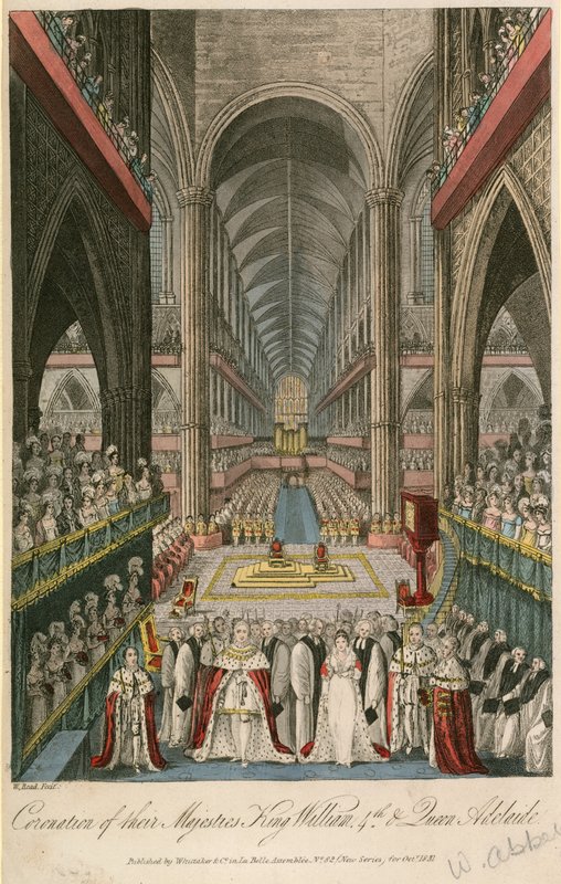 Kroning av deres majesteter kong William IV og dronning Adelaide i Westminster Abbey av English School