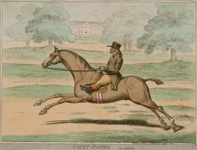 Count Roupee, ridd av Paul Benfield i Hyde Park, London av English School