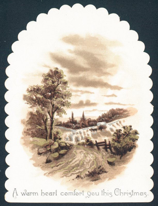 Country Scene, julekort av English School