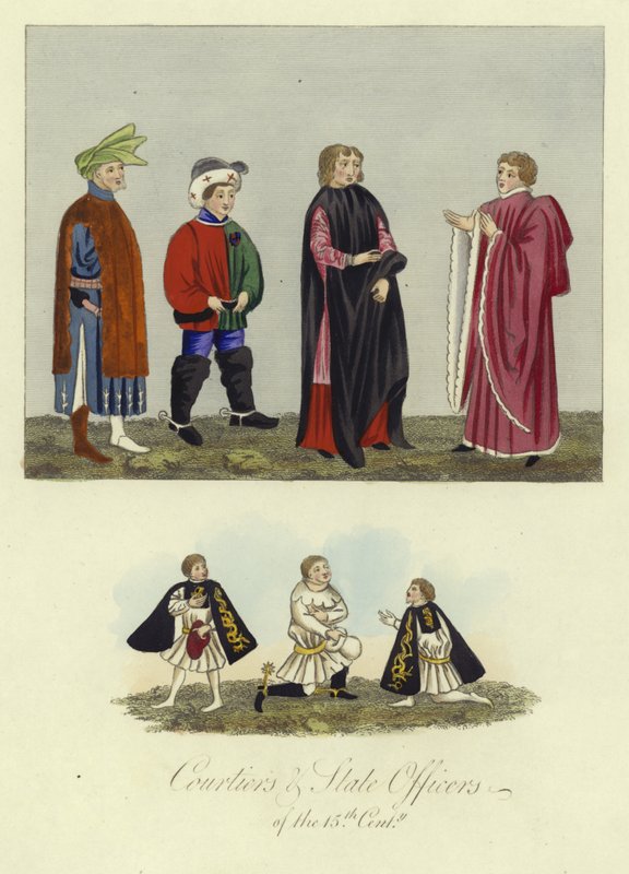 Hofmenn og statsoffiserer på 1400-tallet av English School