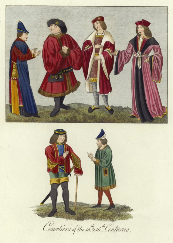 Hofmenn fra 1400- og 1500-tallet av English School