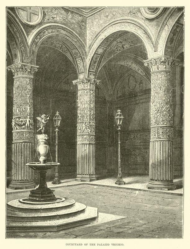 Gårdsplassen til Palazzo Vecchio av English School
