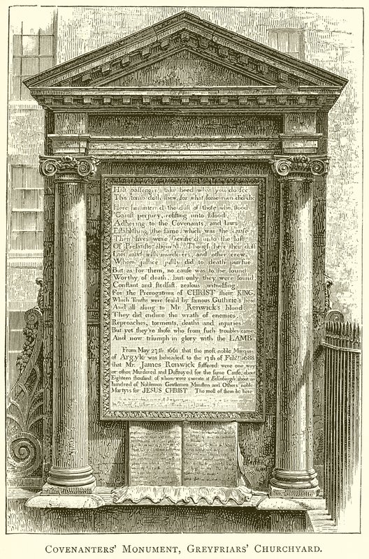 Covenanters Monument, Greyfriars kirkegård av English School