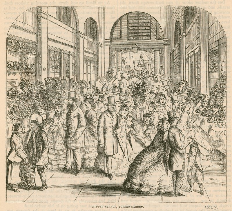 Covent Garden Market, London: Middle avenue av English School