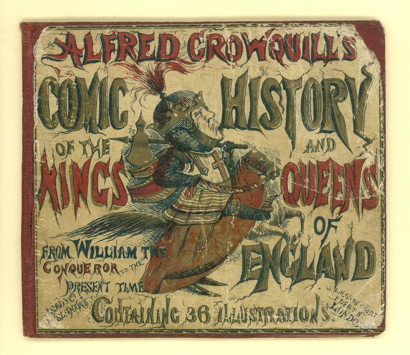 Cover av Alfred Crowquills tegneseriehistorie om kongene og dronningene av England (akvatint) av English School