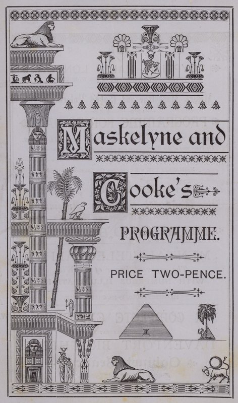 Forside av programmet for The Egyptian Hall av English School