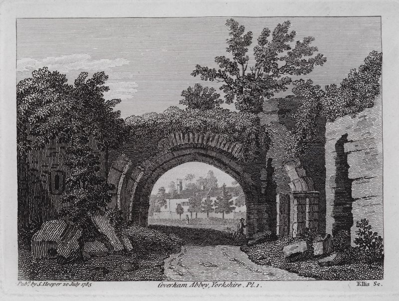 Coverham Abbey, Yorkshire (gravering) av English School