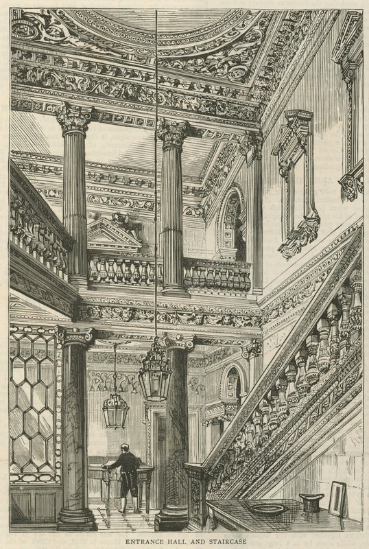 Cowfields, 30 Old Burlington Street: Entrance Hall and Staircase av English School