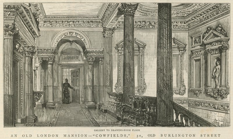 Cowfields, 30 Old Burlington Street: Galleri til stuegulvet av English School
