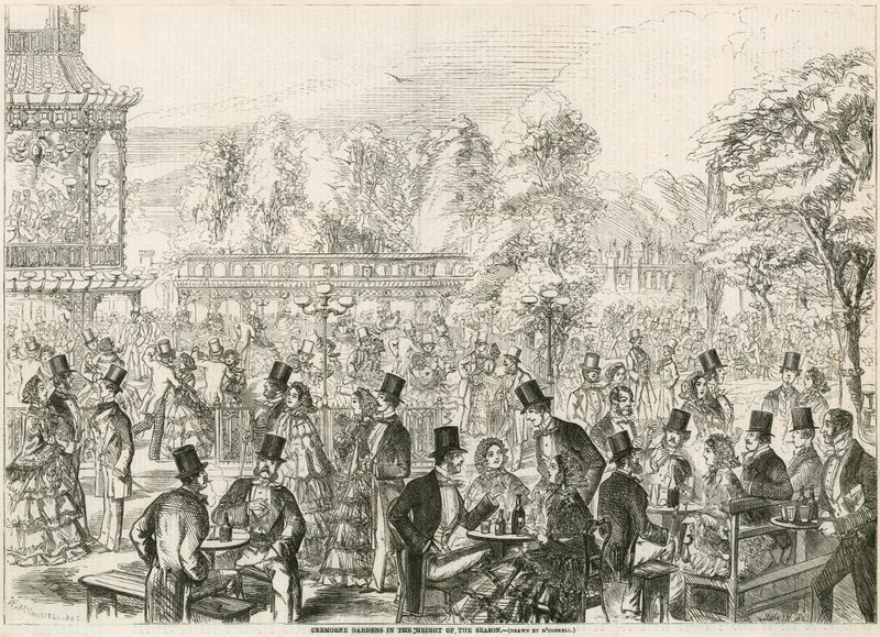 Cremorne Gardens, London, på høyden av sesongen av English School
