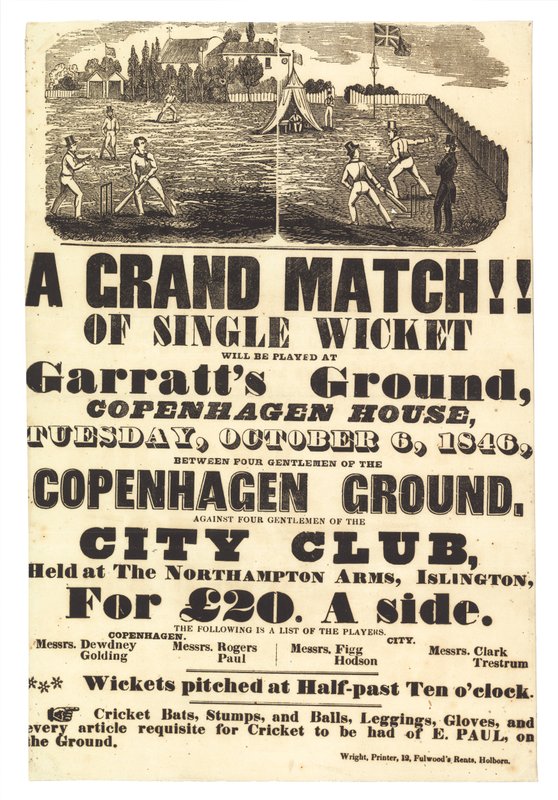 Cricketkamp, 6. oktober 1846 av English School