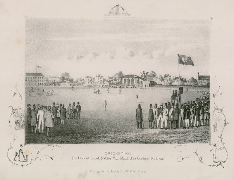 cricket; Lord Cricket Ground, St Johns Wood; Kamp mellom herrene og spillerne av English School