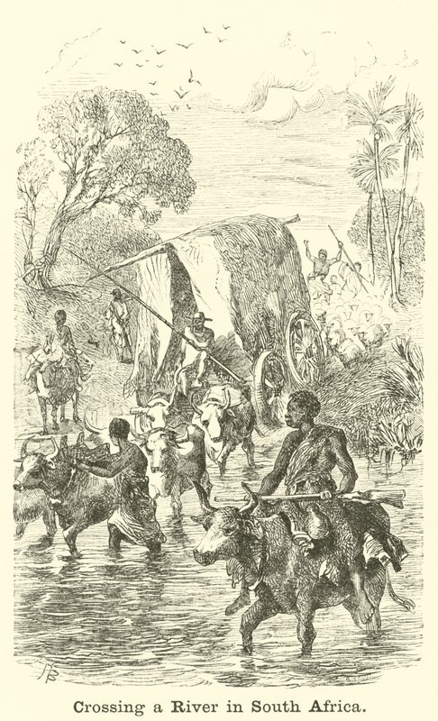 Krysser en elv i Sør-Afrika av English School