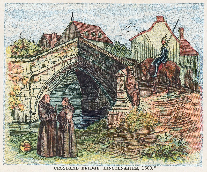 Croyland Bridge, Lincolnshire av English School